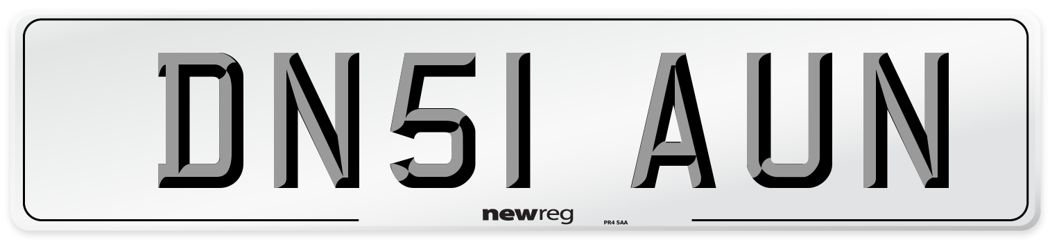 DN51 AUN Number Plate from New Reg